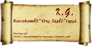 Kecskeméthy Gyöngyi névjegykártya